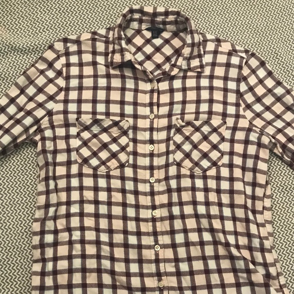 red and pink womens flannel